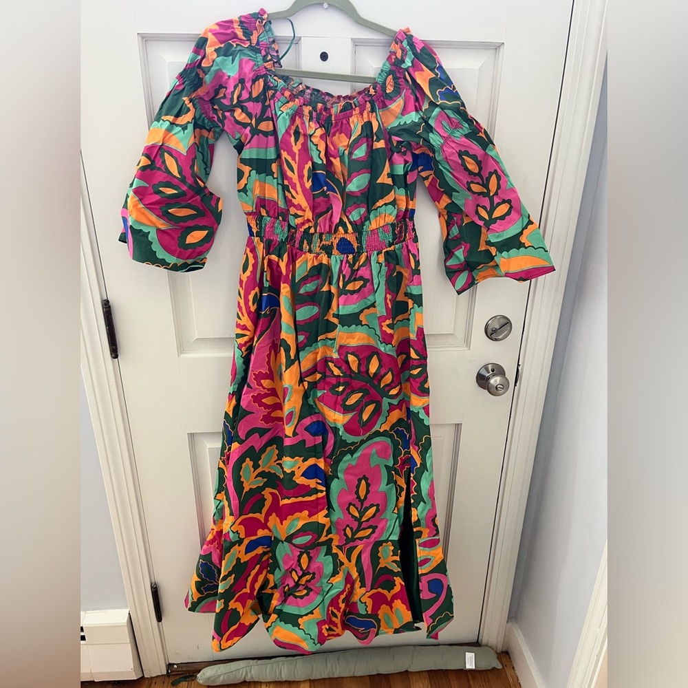 Sugarlips Floral Maxi Dress in Pink, Green & Orange